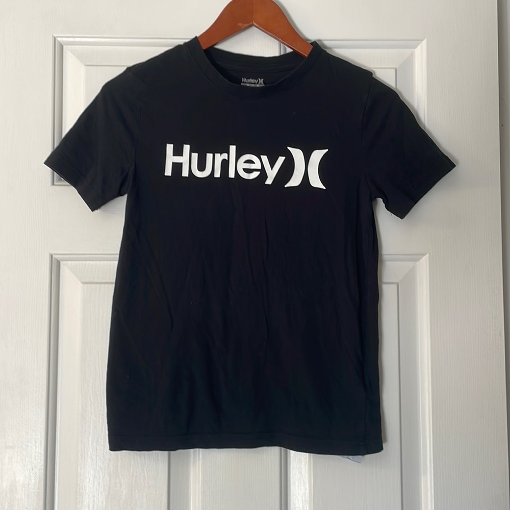 Boys Black Hurley T-shirt